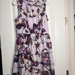 Banana Republic Lilac Dress with Purple Floral Trim